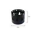 Black iron Christmas deer candlestick holder with elk bracket and festive motifs.