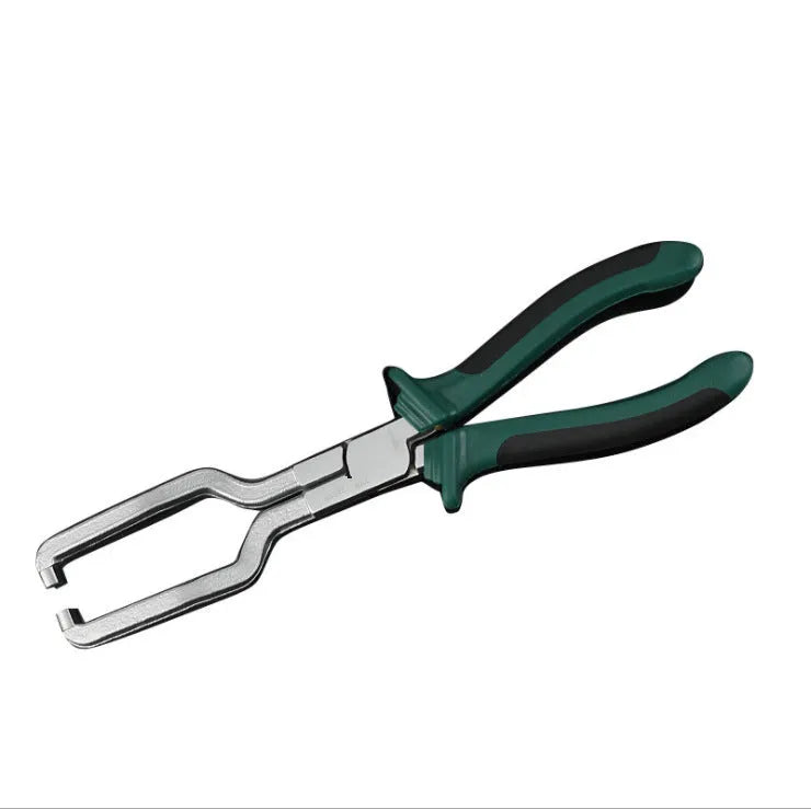 Iron and rubber caliper tubing pliers for automotive fuel line maintenance.