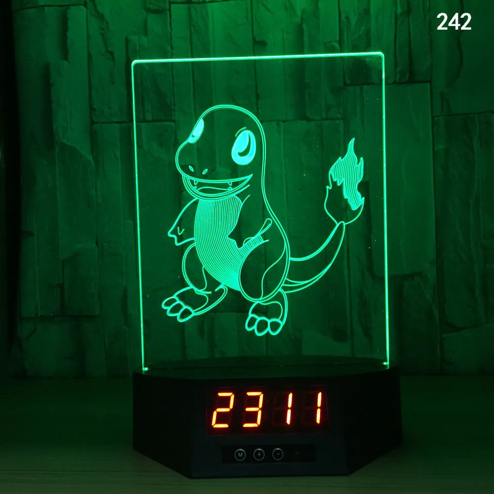 3D dolphin shaped LED night light with glowing effect on wooden table