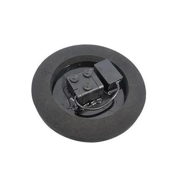 Black solar water fountain pump with solar panel, measuring 16cm, for ponds and bird baths.