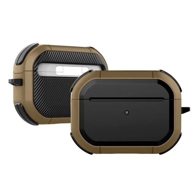 AirPods 1 2 Pro protective shell case in multiple colours including black, pink, and army green.