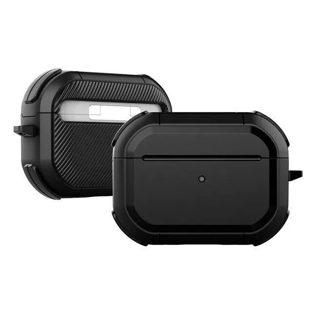 AirPods 1 2 Pro protective shell case in multiple colours including black, pink, and army green.