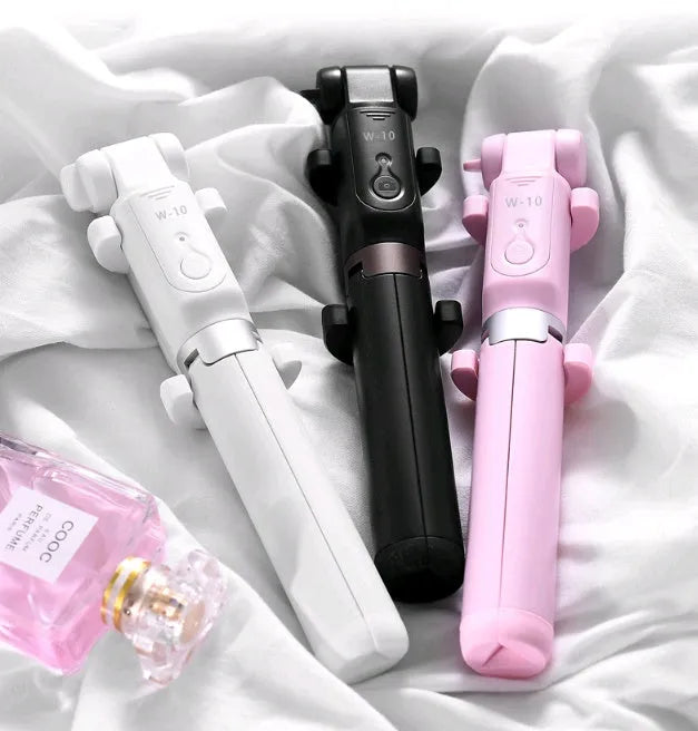 Aluminium alloy Bluetooth selfie stick with remote control and tripod bracket for mobile phones