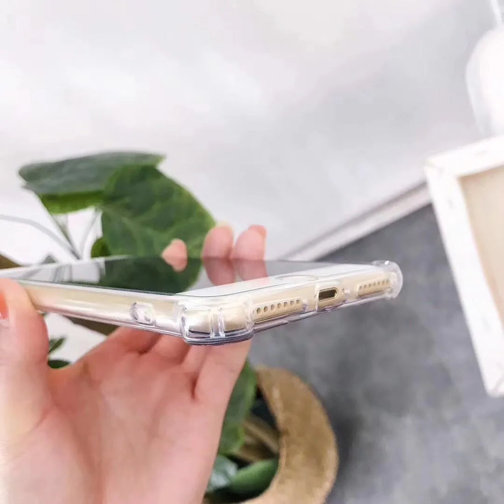 Mirror iPhone Case in various colours including black, blue, gold, rose gold, silver, and transparent.