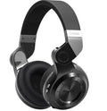 Blue String T2 Bluetooth headset in black colour with folding metal design and 1.5m cable