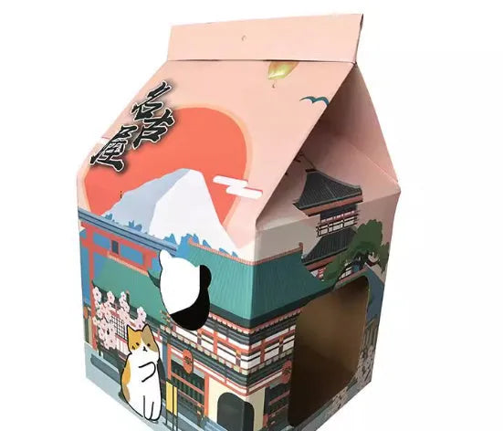 Foldable corrugated paper cat scratching board in Nagoya cat scratch board colour