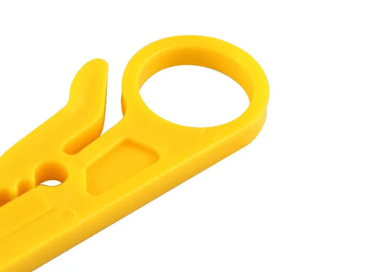 Yellow portable wire stripper tool for 0.6mm telephone and network cables