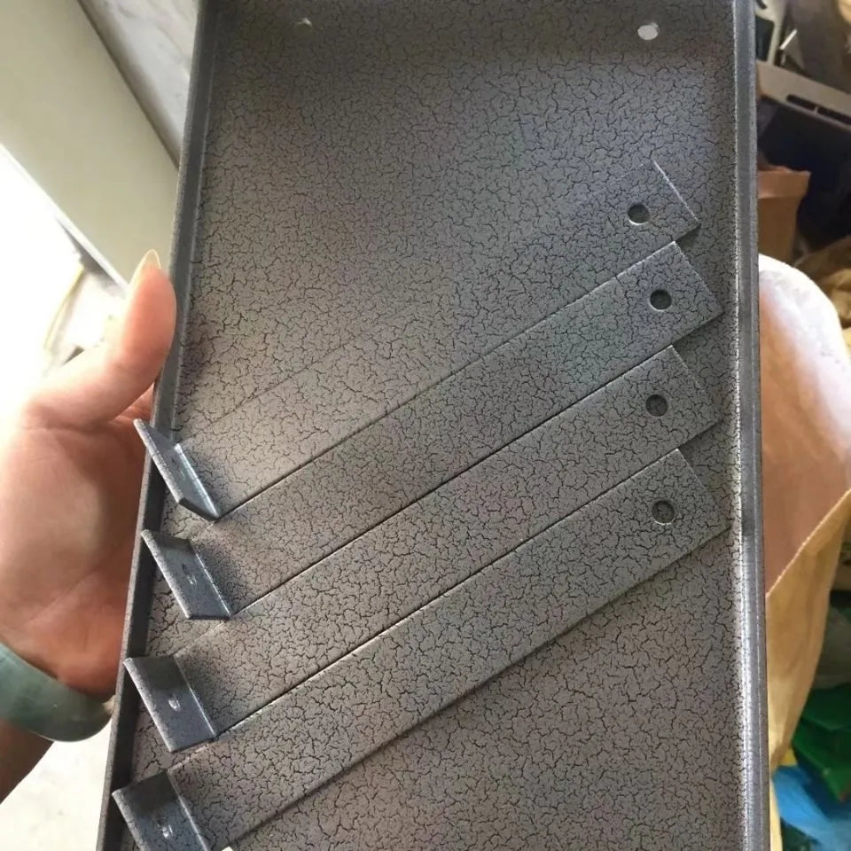 Black iron electric planer flip chip bracket showing 285mm length mounting surface