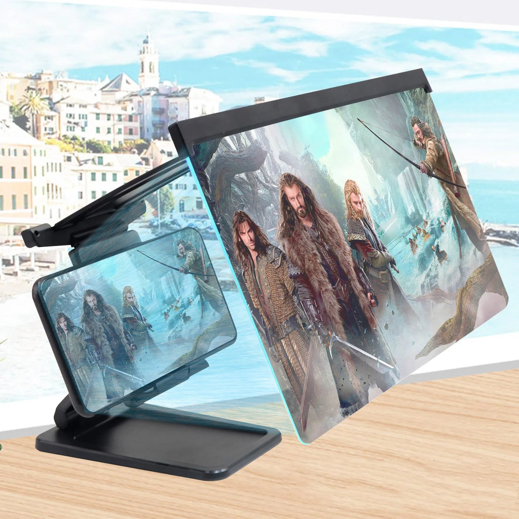 L20 black mobile phone screen magnifier with 12-inch display and adjustable bracket