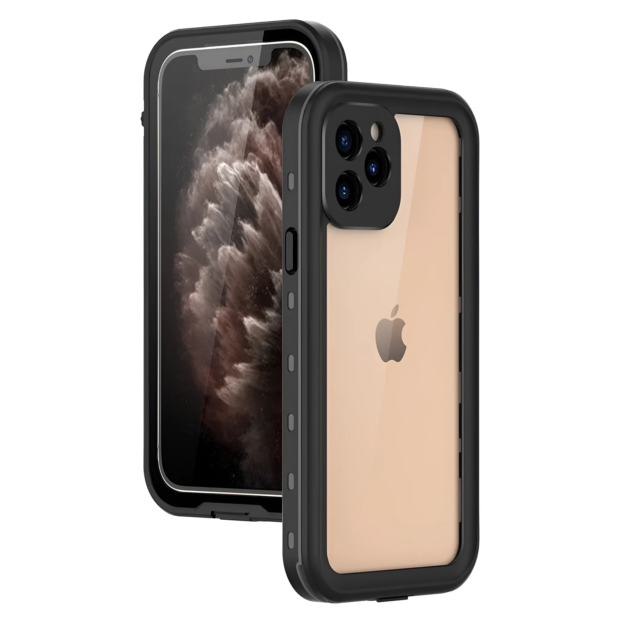 FREDPEPPER IP68 waterproof shockproof case for iPhone in black, blue, or red colours