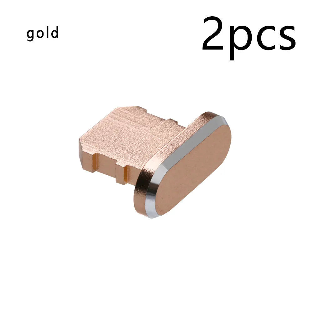 Aluminium alloy iPhone charging port dust plug in eight colour options
