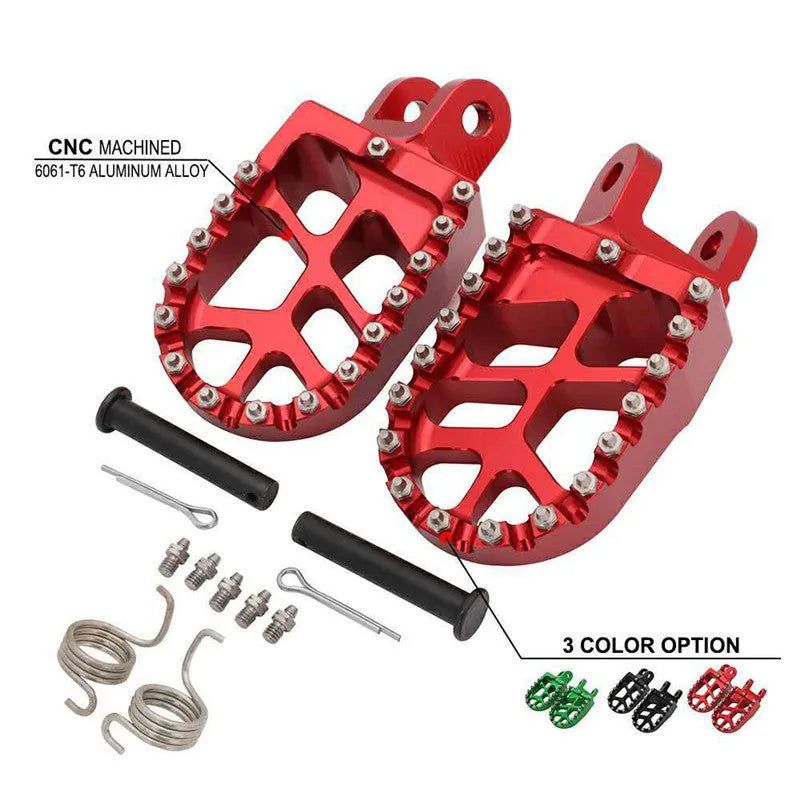 CNC aluminium alloy foot pedal for off-road motorcycle modification in black finish