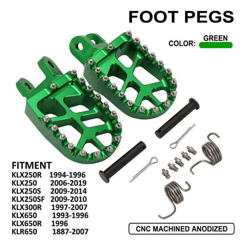 CNC aluminium alloy foot pedal for off-road motorcycle modification in black finish