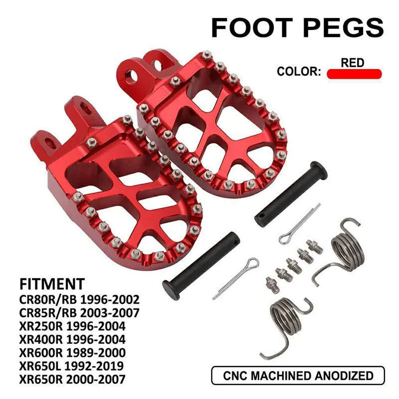 CNC aluminium alloy foot pedal for off-road motorcycle modification in black finish