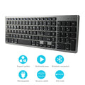 White ultra-thin universal Bluetooth keyboard with 104 keys for tablets and notebooks