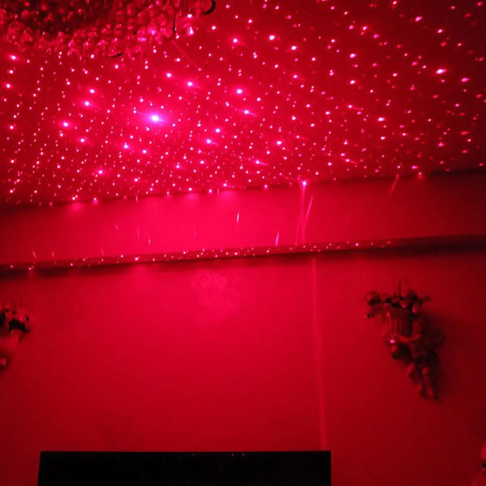 3W LED car interior starlight ceiling lamp with voice control, USB powered, green purple red colours