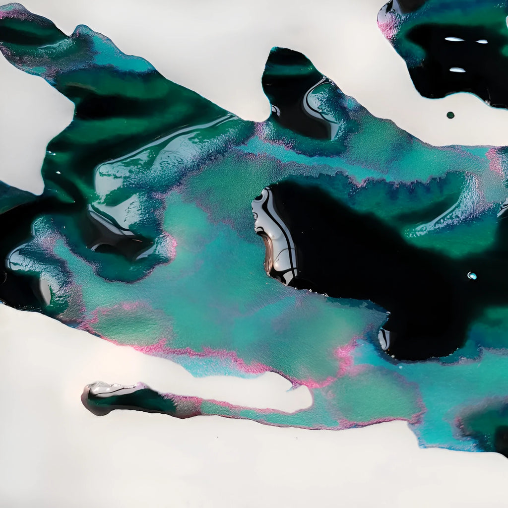 MEMORY-0420 gradient fountain pen ink with gold powder sheen in Red Tide and Truffle colours