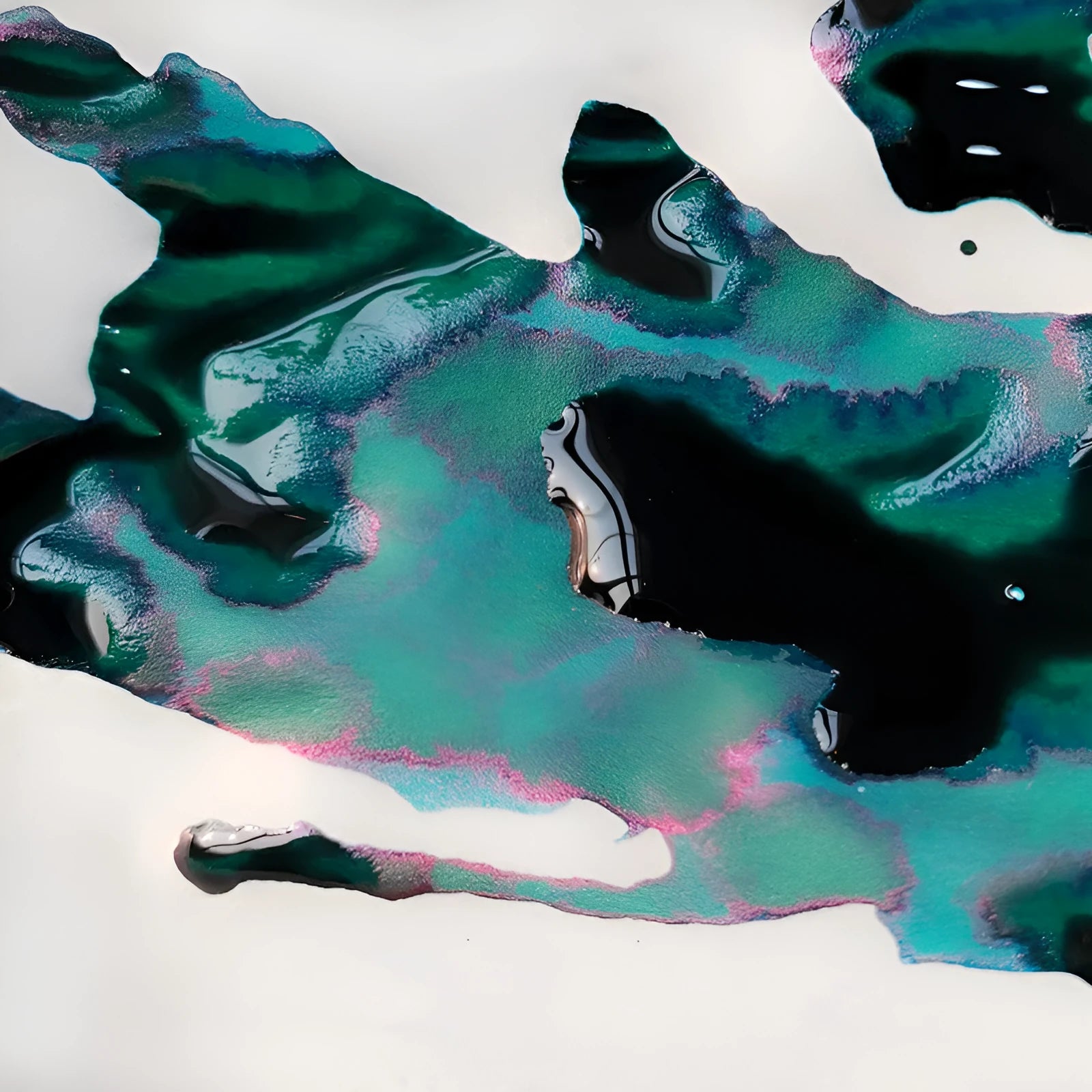 MEMORY-0420 gradient fountain pen ink with gold powder sheen in Red Tide and Truffle colours