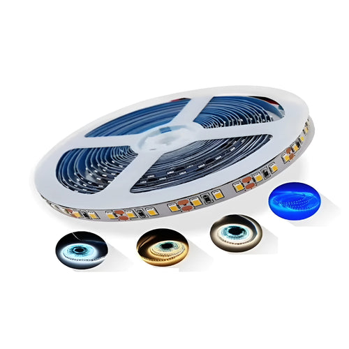 White rectangular 12V LED light strip tape for mounting on supermarket shelves and retail display counters.