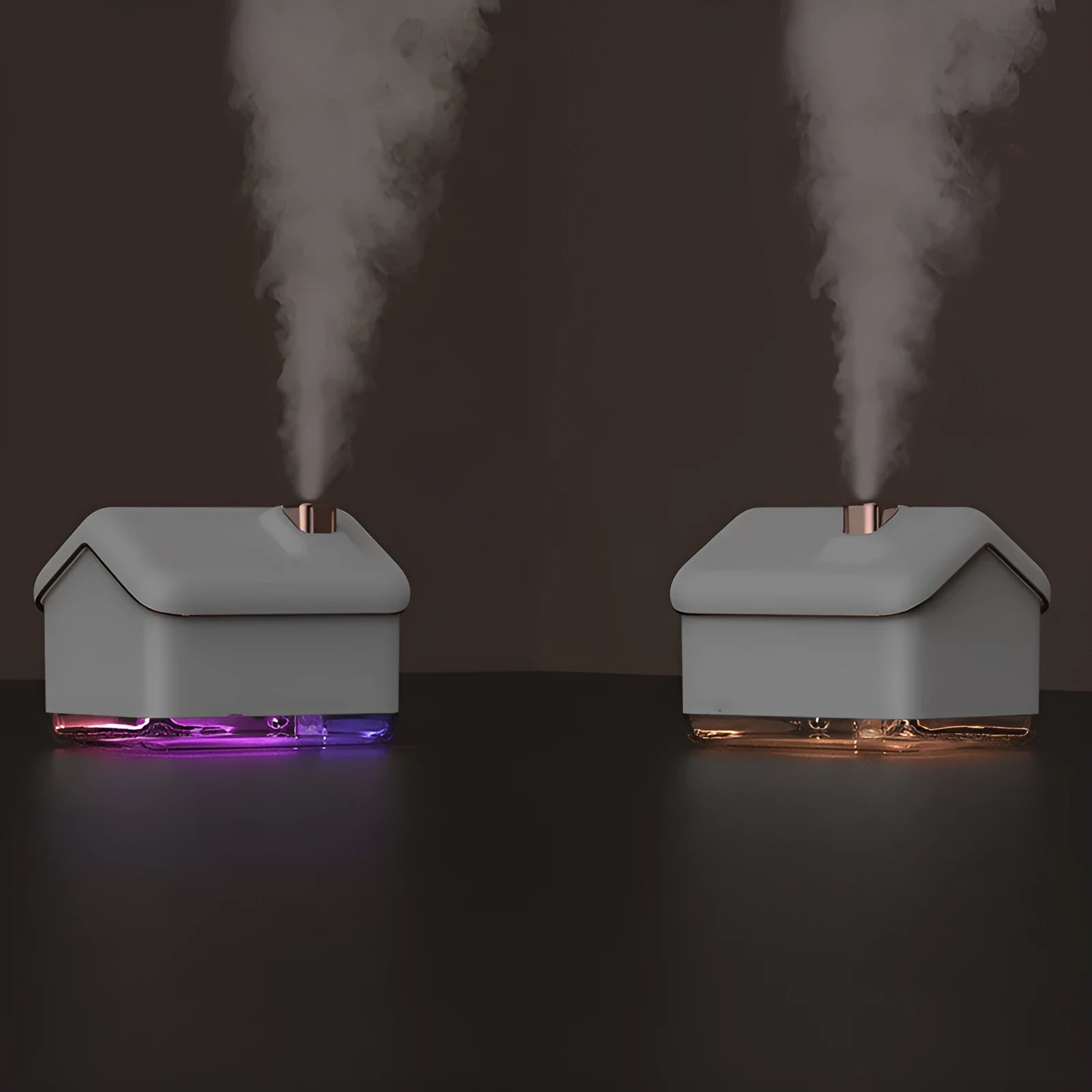 White igloo-shaped essential oil diffuser humidifier with LED light and USB cable