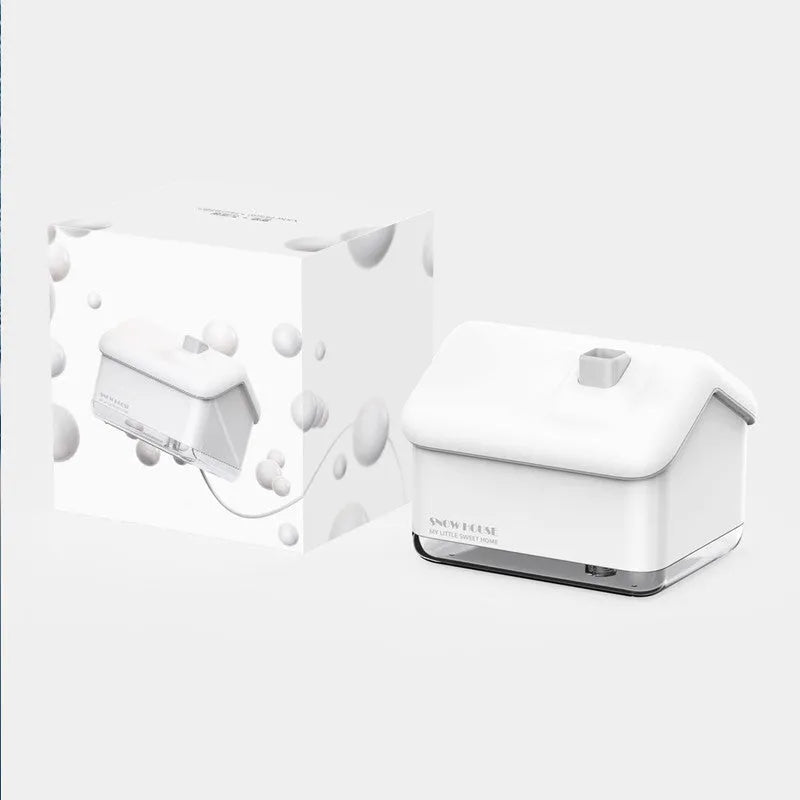 White igloo-shaped essential oil diffuser humidifier with LED light and USB cable