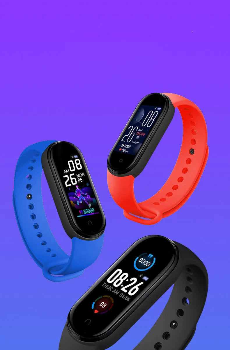 M5 smart fitness bracelet with 0.96 inch screen for heart rate and blood pressure monitoring