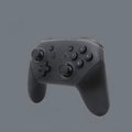 Black wireless Bluetooth gamepad for Nintendo Switch with vibration and screen capture functions