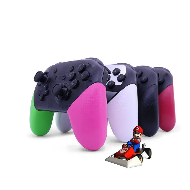 Black wireless Bluetooth gamepad for Nintendo Switch with vibration and screen capture functions