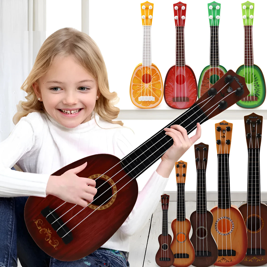 38cm plastic simulation ukulele toy for children's musical training in multiple style options