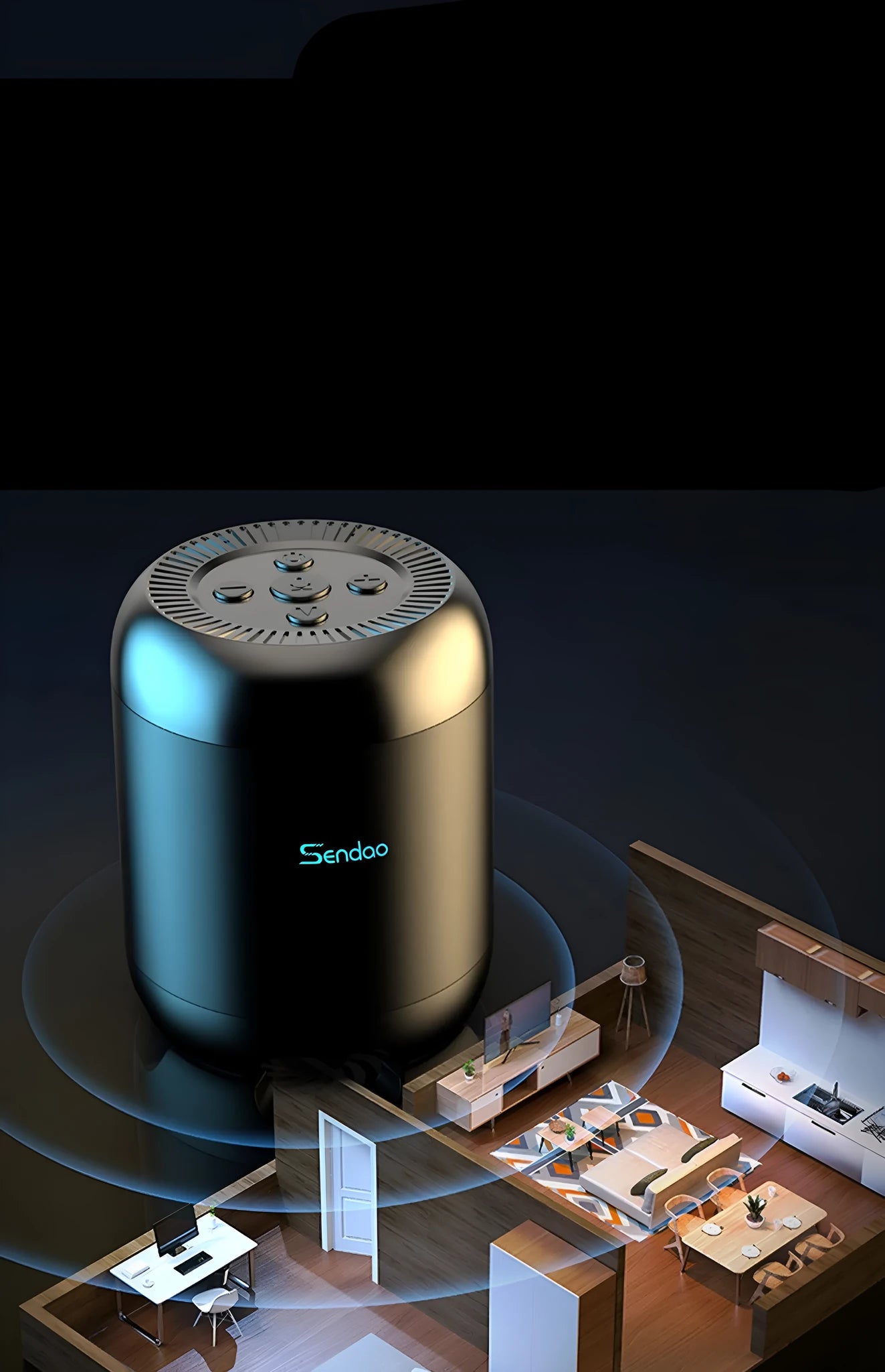 Small black or white wireless Bluetooth speaker with USB port and card reader slot measuring 90x73x73mm