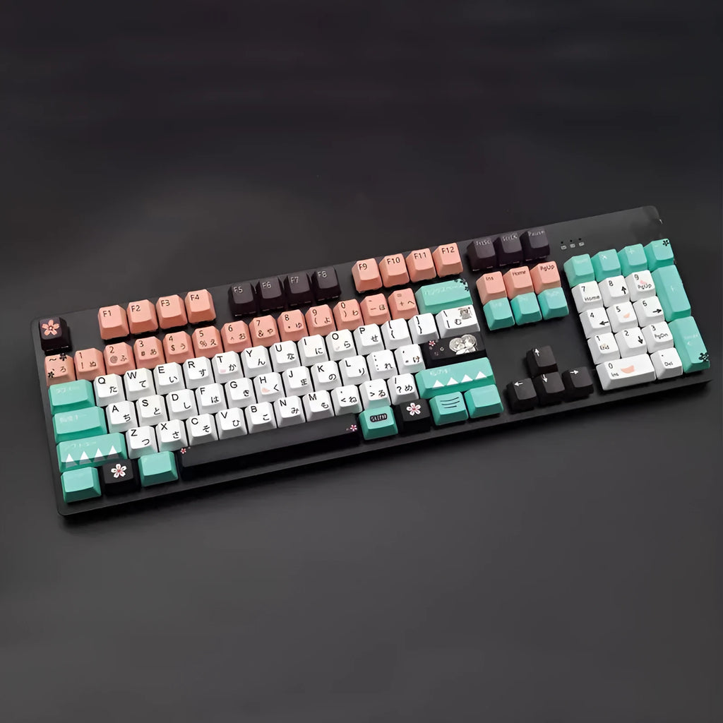 Green replacement keycap for Cherry mechanical keyboard with wireless USB interface