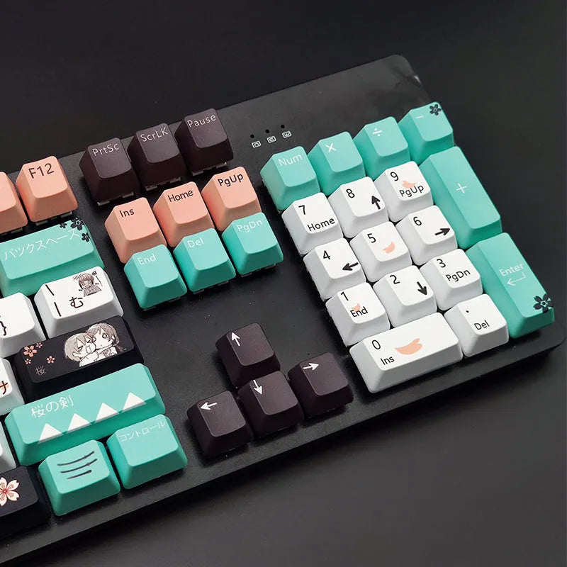 Green replacement keycap for Cherry mechanical keyboard with wireless USB interface