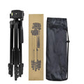 Black aluminium alloy camera tripod with 3D head fully extended to 102cm height