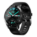 Sports waterproof smart bracelet with circular IPS screen on a silicone wristband.