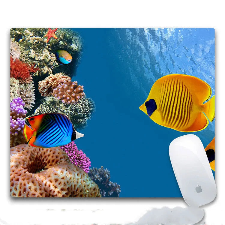 Custom rubber and cloth mouse pad with non-slip base measuring 240mm by 200mm