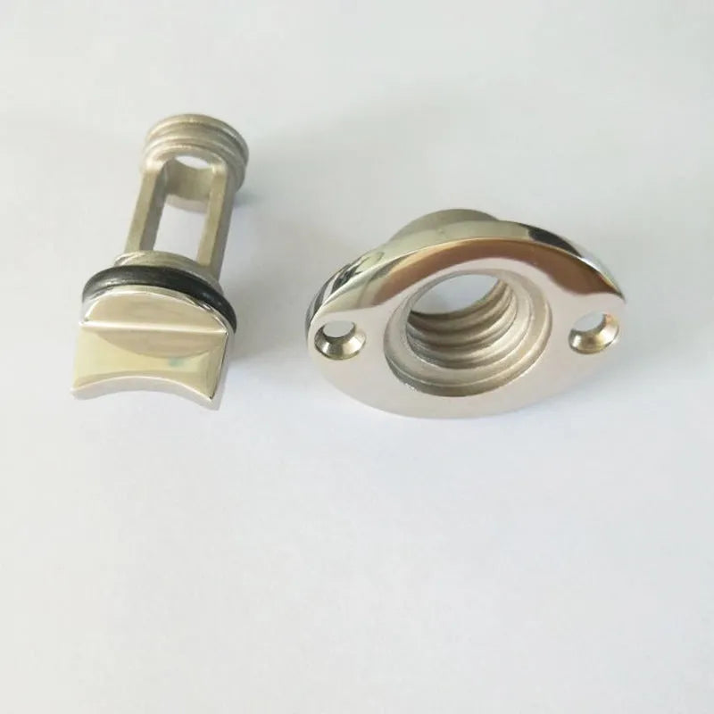 Stainless steel marine water plug for ships and yachts, corrosion resistant 316-grade