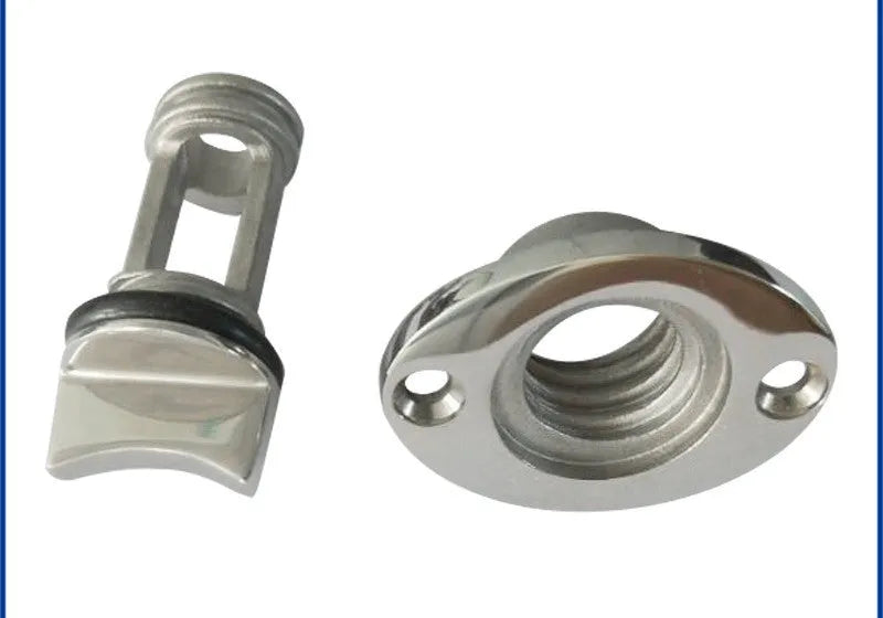 Stainless steel marine water plug for ships and yachts, corrosion resistant 316-grade
