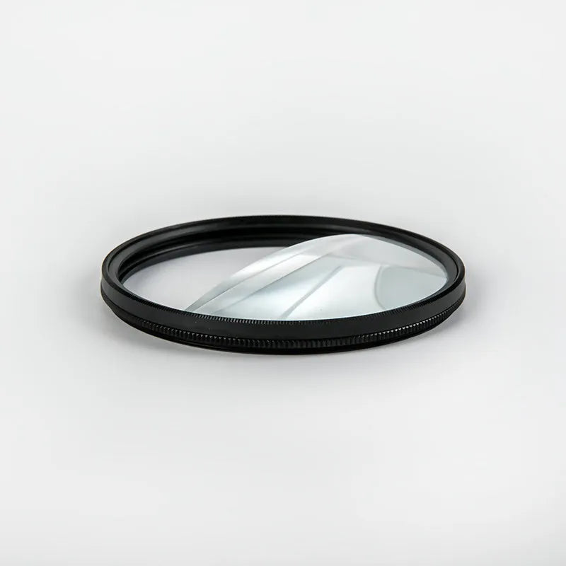 77mm split focus half moon mirror camera filter with microfibre cloth and shockproof storage bag