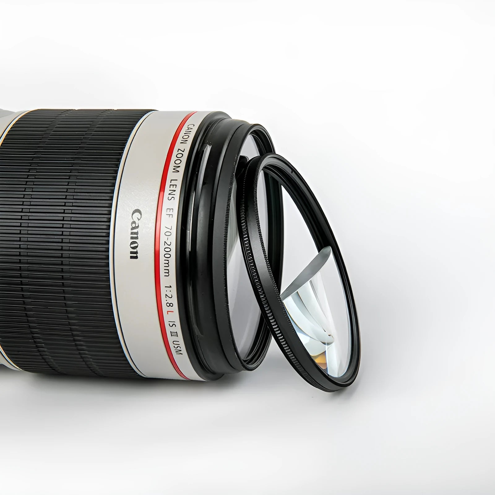 77mm split focus half moon mirror camera filter with microfibre cloth and shockproof storage bag