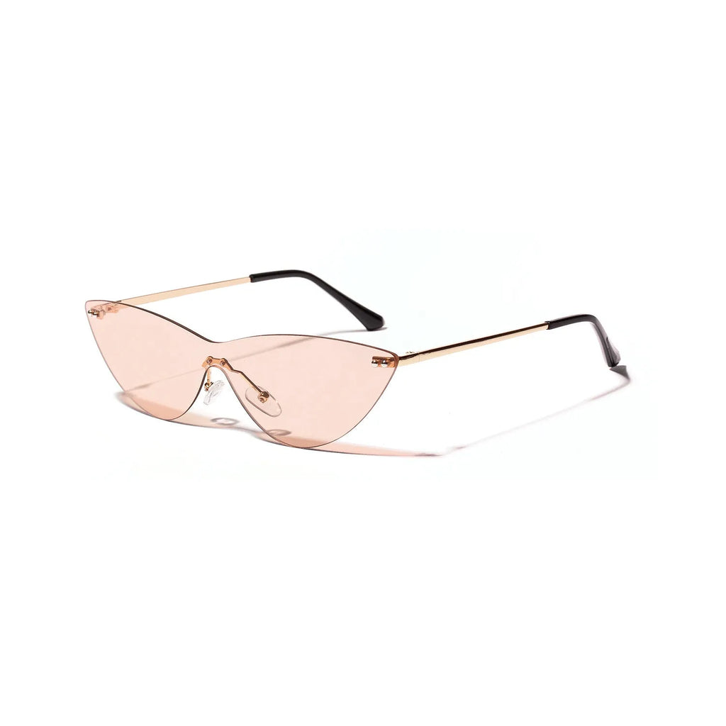 Brown vintage-style metal frame sunglasses with polarised lenses on a plain background.