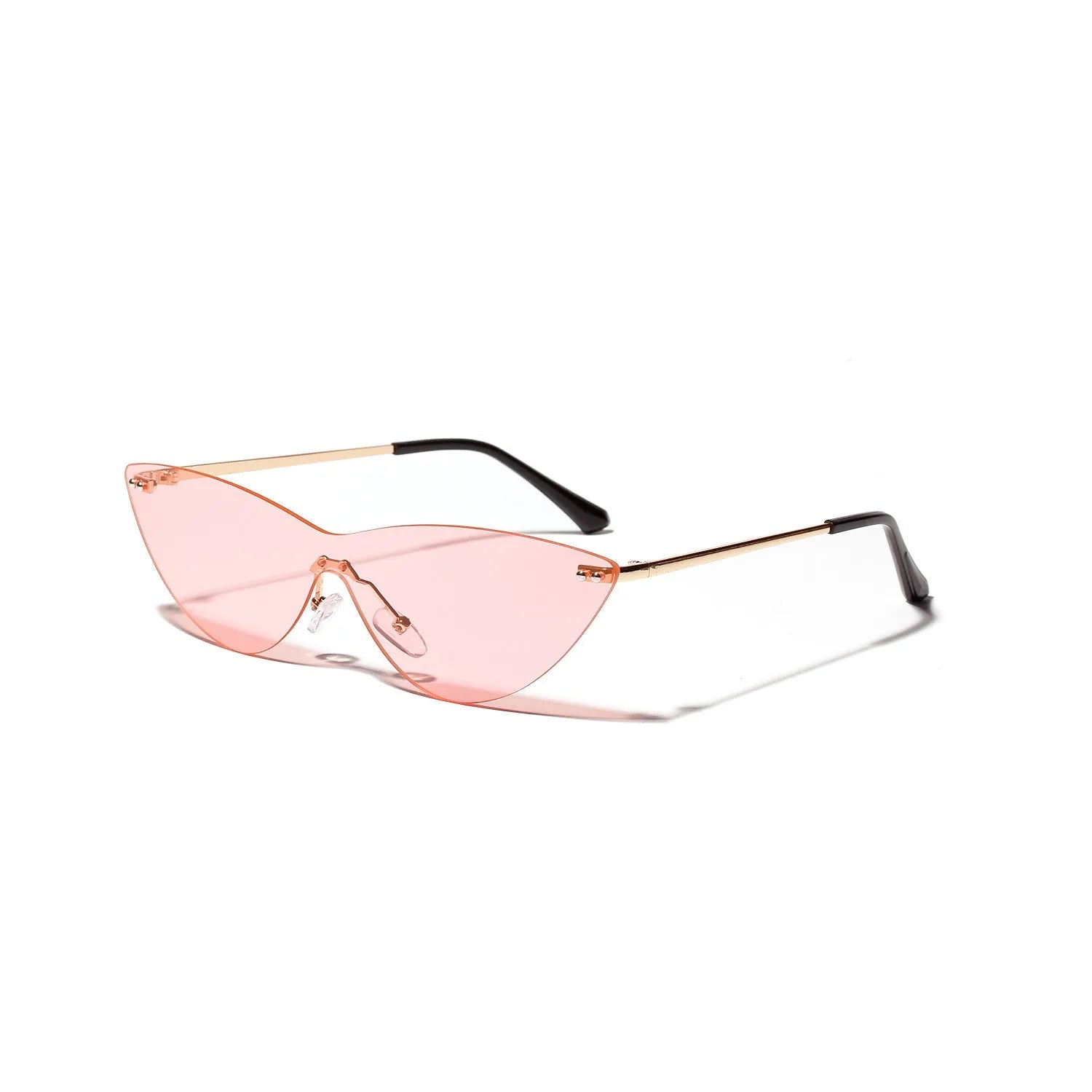 Brown vintage-style metal frame sunglasses with polarised lenses on a plain background.