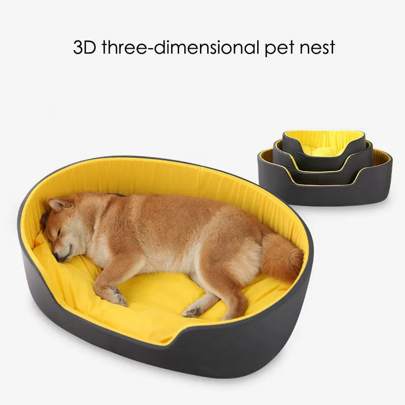 Washable cloth pet kennel for cats and small dogs in black or green colour