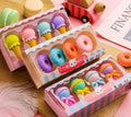 Pack of 12 cartoon erasers in ice cream, lollipop and donut shapes for kindergarten students