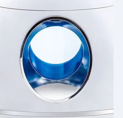 White round USB aromatherapy humidifier with 800ml water tank showing mist output