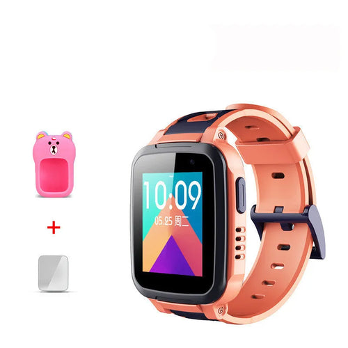 SE5 model children's phone watch with stainless steel wristband and touchscreen display