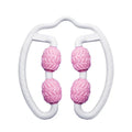 Purple and pink silicone annular leg massage roller for sports fitness recovery equipment