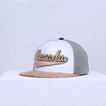 White cotton mesh baseball cap with adjustable strap and big brim
