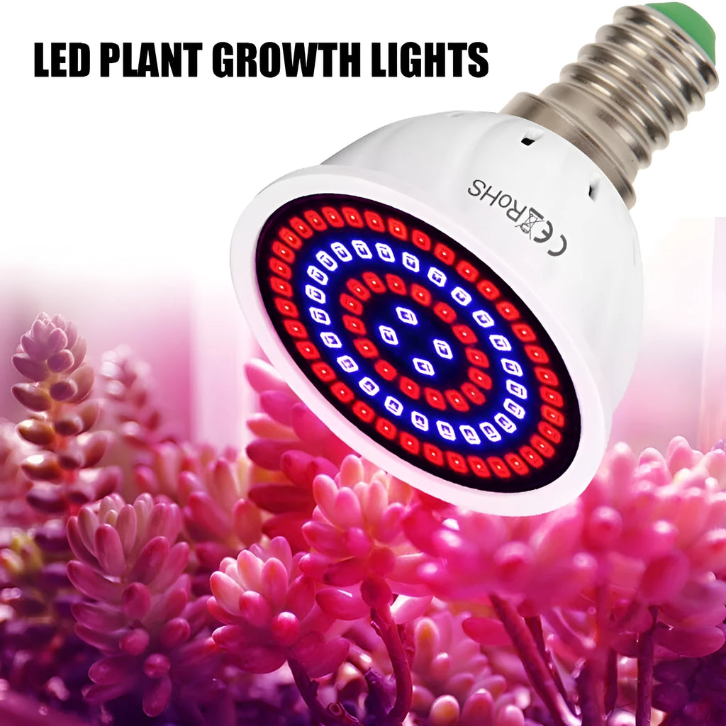 White LED plant growth fill light with 80 beads for indoor potted plants