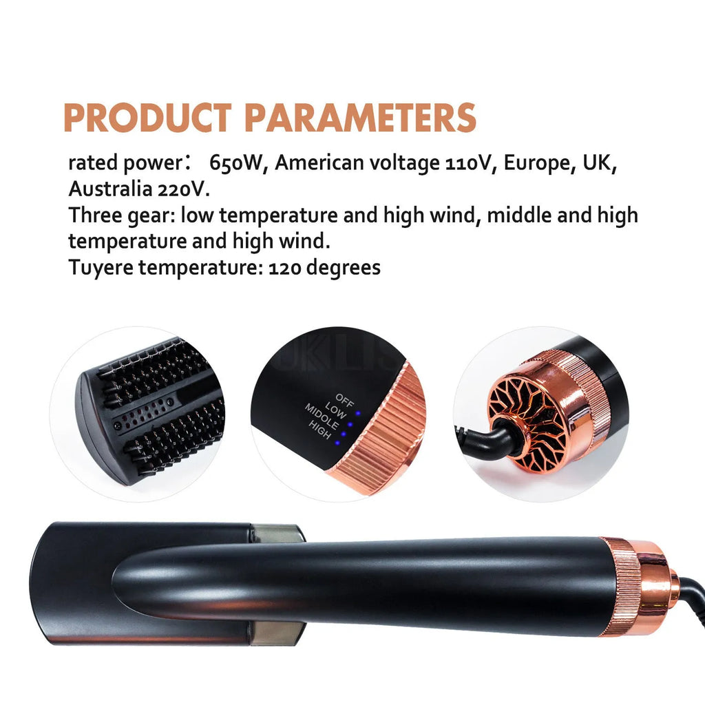 Black or pink professional infrared hair styling comb with tourmaline ceramic heating element