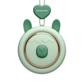 Mini bladeless neck band fan with hanging rope, USB charging, and animal design